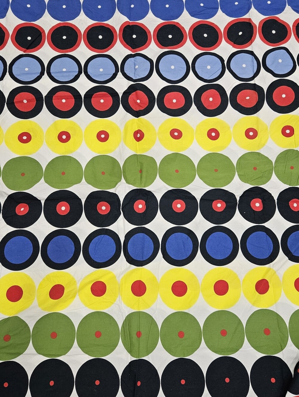 VTG IKEA Tvablad Rund FULL Duvet & STD Shams Mod Dot Scandinavian Pop Art Cotton - Picture 3 of 12